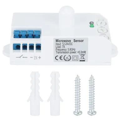 Obrázok produktu pre 5.8 GHz Inteligentný telesný indukčný spínač Mikrovlnný radarový svetelný spínač DC 12-24V