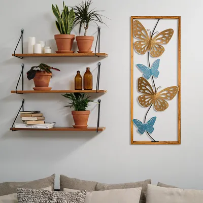 Immagine prodotto di Wallity, Nayino, Accessorio decorativo da parete in metallo, 100 % METALLO (spessore: 0,8 mm), Multicolore, 34 x 4 x 90 cm