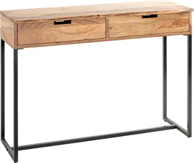 Produktbild von HAKU Konsole Nachtkonsole Beistelltisch akazie, schwarz - Massivholz, Metall, B/H/T: 100x75x35 cm