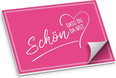 Produktbild von ITENGA Tischset A3 Schön dass du da bist V2 pink