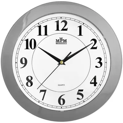 Produktbild von MPM-Quality Wanduhr Jarmila rund 310 mm Kunststoff Grau