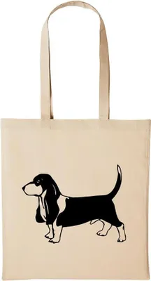 Produktbild von Huuraa Baumwollbeutel Beagle Geschenk Einkaufstasche Natural 10 Liter Baumwolle Beagle Accessoire