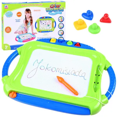 Produktbild von Bunte Magnetische Tafel mit Stiften & Stempeln Set
