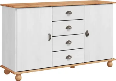 Obrázok produktu pre Servírovacia skriňa ASKIM 133,5 x 40 x 79 cm Borovicový masív