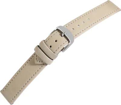 Produktbild von Echtleder Uhrenarmband, grau, flach, 12 - 22 mm
