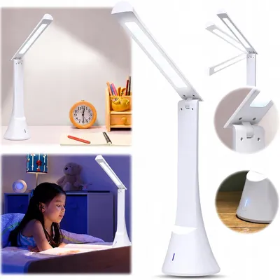 Produktbild von Faltbare Schreibtischlampe, Nachttischlampe, LED, augenschonend, dimmbar