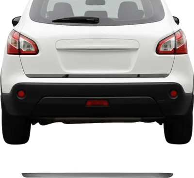 Image de Garniture de Hayon Coffre pour Nissan Qashqai 2014-2021 acier inox foncé