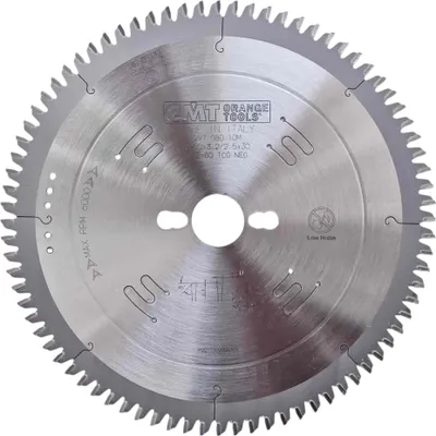 Produktbild von CMT | Sägeblatt für Laminat, Kunststoff und NE-Metalle ø 250/30 mm Z80 TCG/TFZ negativ -6°