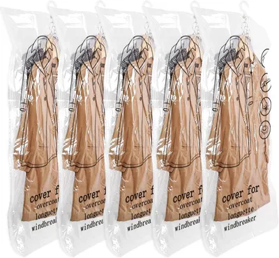 Productafbeelding van Vacuümzakken om op te hangen - Set van 5 - Vacuümzakken voor kleding - 135 x 70 cm - Herbruikbaar - Haken - Pakken
