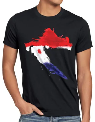 Produktbild von BaumwolleCloud Flagge Kroatien Herren T-Shirt Fußball Sport Croatia WM EM Fahne