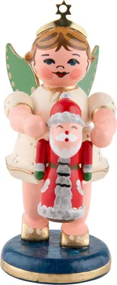 Produktbild von Engel mit Weihnachtsmann (6,5cm) von Hubrig Volkskunst