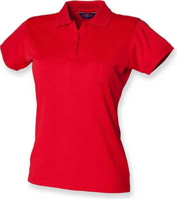 Produktbild von Henbury H476 | Damen Coolplus Wicking Polo Shirt / Mikro-Piqué - Farbe: Classic Red - Größe: 3XL