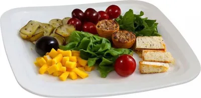 Produktbild von Servier Teller Speise platte Käse Antipasti  Wurst Nudel Dessert Obst 25 x 25cm