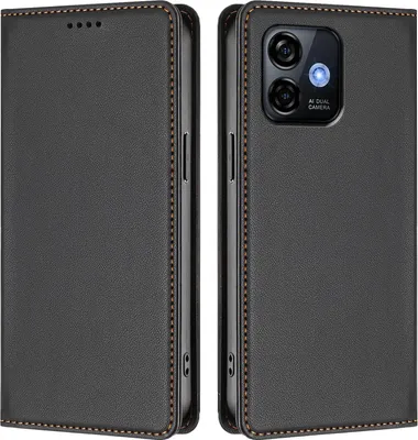 Immagine prodotto di Custodia in pelle per Ulefone Note 16 Pro, custodia flip magnetica in Finto cuoio con supporto Nero