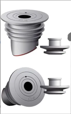 Produktbild von Waschmaschinen-Rohrdichtung, 2 Stück, grauer Geruchsschutzstopfen, Waschmaschinen-Abflussstopfen, 45–50 mm