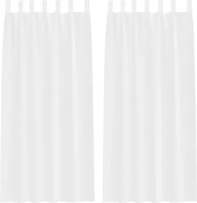 Immagine prodotto di vidaXL Tenda in voile con tendaggi 2 pz Bianco 260 x 140 cm Poliestere