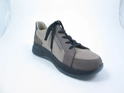 Obrázok produktu pre FINN COMFORT FINNCO Lafayette dámske šnurovacie topánky so zipsom hnedá nubuková koža : UK 4,5 Veľkosť topánok: UK 4,5