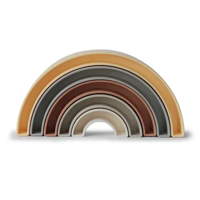 Immagine prodotto di Mushie Baby Giocattolo da inserire in silicone Arcobaleno (Sol)
