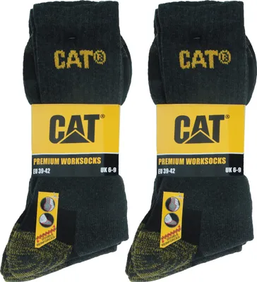 CAT Caterpillar Power&Cool - Calze Da Lavoro 6|9|12 Paia In Due Taglie 39-42/43-46, 6 Paia, 39-42 - Foto 13