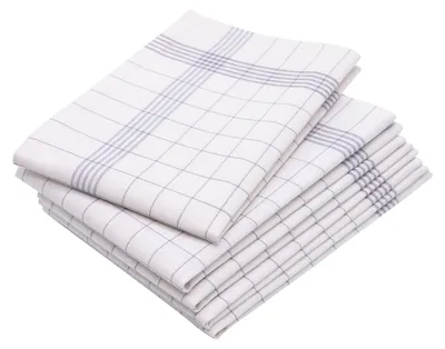 Produktbild von 5er Pack Geschirrtücher, 50x70 cm, 50% Baumwolle,, 50% Leinen, grau weiß