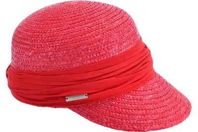Seeberger elegante Strohborten Cap mit UV Schutz 80 in rot
