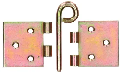 Productafbeelding van KOTARBAU schuifscharnieren 50 x 100 x 2 mm Gerolde tafelband Geel verzinkt Tafelscharnieren met losse knooppenstift Voor theater Ringstift Deurband (10)