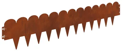 Obrázok produktu pre vidaXL Ohraničenie trávnika, 20 ks, 103 x 20 cm, oceľ, hrdzavá