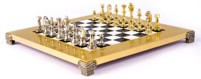 Produktbild von Handgefertigtes Schachspiel mit eleganten Metallfiguren Staunton