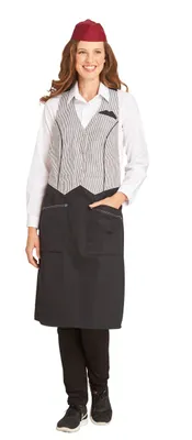 Produktbild von Leiber  Latzschürze Farbe schwarz/weiß Größe XXL, 100 /2465 /25