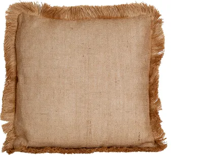 Immagine prodotto di Cuscino Romimex marrone con frange 45 x 10 x 45 cm