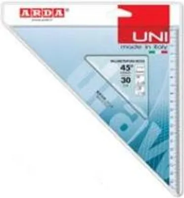 Immagine prodotto di ARDA 28720SS squadra Triangolo a 45° Plastica Blu, Trasparente 1 pz