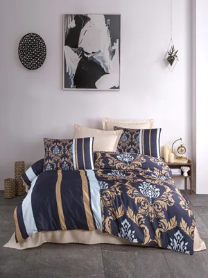 Zdjęcie produktu dla L'Essentiel Linge de Maison, 487, poszwa na kołdrę king-size (IT), ciemnoniebieska, 100% POLIESTER-MIKROSATYNA, 250 x 200 cm