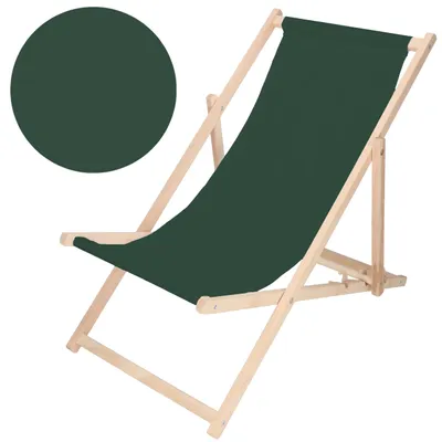 Produktbild von Springos® Sonnenliege Klappbar Relaxsessel Gartenliege Gartenmöbel Liegestuhl Holz 58 x 92 x 62 cm