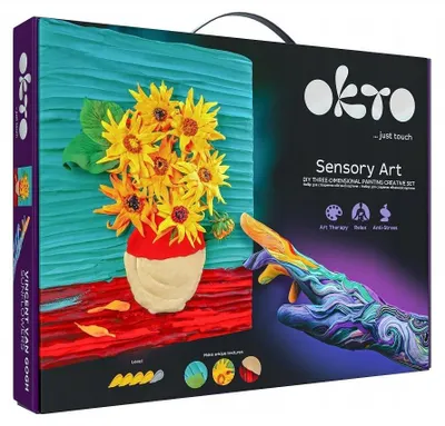 Produktbild von Okto 3D Bild Bastelset Sonnenblumen für Kinder