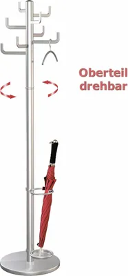 Produktbild von Designer Garderobenständer MALI mit 8 Haken (drehbar)