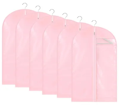 Imagen del producto de Fundas para ropa con cremallera, 6 unidades, de 60x100 cm, transparentes, para proteger la ropa