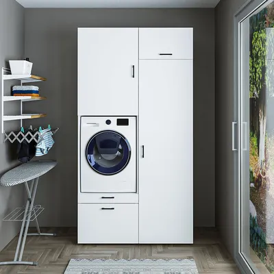 Produktbild von Roomart SERIE 2 Schrankwand 127 cm breit, Weiß
