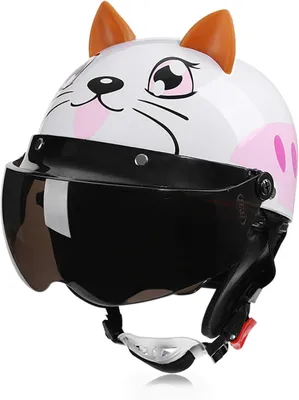 Produktbild von Kinderfahrradhelm, für Fahrrad, mit Schal und Sonnenbrille, schwarz