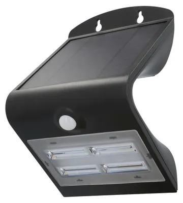 Produktbild von UniTec LED Solar-Wandleuchte schwarz mit Bewegungsmelder 3,2 W 400 ml