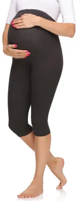 Produktbild von Merry Style Damen 3/4 Umstandsleggings aus Viskose MS10-298 (Dunkelmelange, XL)