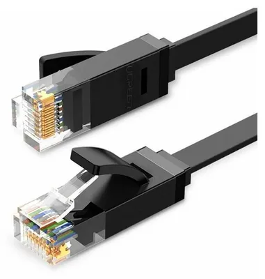 Produktbild von Ugreen 8m Netzwerkkabel flaches LAN Kabel Internetkabel Ethernet patchcord Cat 6 RJ45 UTP 1000Mbp Schwarz