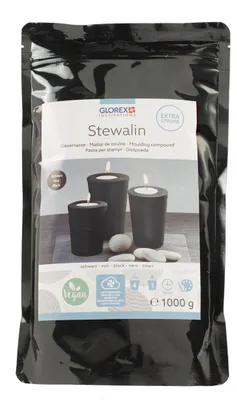Produktbild von GLOREX Figurengießmasse Stewalin schwarz 1000g