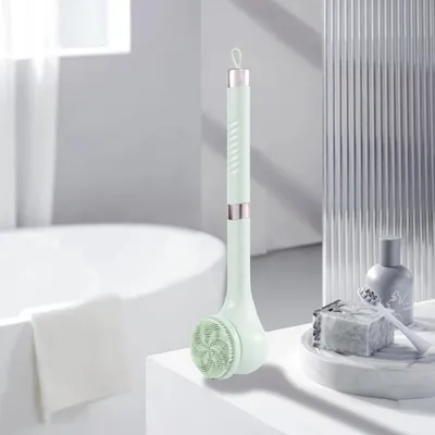 Produktbild von Elektrische Körperbürste - Duschbürste - 6-in-1 - 6 Bürstenköpfe - USB-aufladbar - Langer Griff - Für den Rücken - Grün
