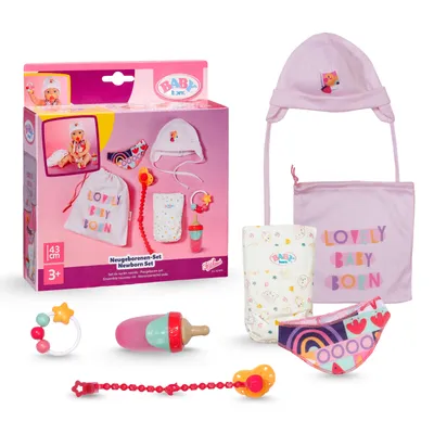 Produktbild von BABY born Neugebornenen Set inkl. Halstuch, Schnuller, Windel, Mütze und Schnullerkette für 43cm Puppen