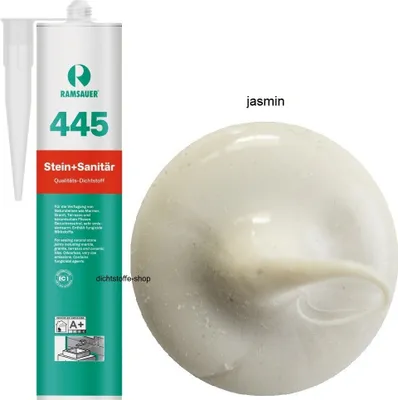 Produktbild von Ramsauer 445 Stein und Sanitär 1K Silikon Dichtstoff 310ml Kartusche jasmin