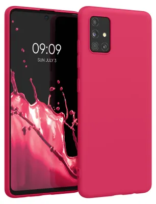 Produktbild von kwmobile Handyhülle für Samsung Galaxy A51 Hülle - TPU Case - Kabelloses Laden - Schutzhülle Cover in Granatapfelrot