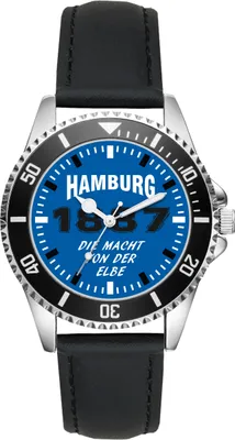 Produktbild von KIESENBERG Herrenuhr Armbanduhr Hamburg Geschenk Fan Artikel Zubehör Fanartikel Analog Quartz Uhr L-6044