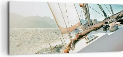 Produktbild von Bild auf Leinwand - Leinwandbild - Einteilig - Yacht Segeln So - 100x40cm - Wand Bild - Wanddeko - Wandbilder - Leinwanddruck - Bilder - Wanddekoration - Leinwand bilder - Wandbild - AB100x40-4847