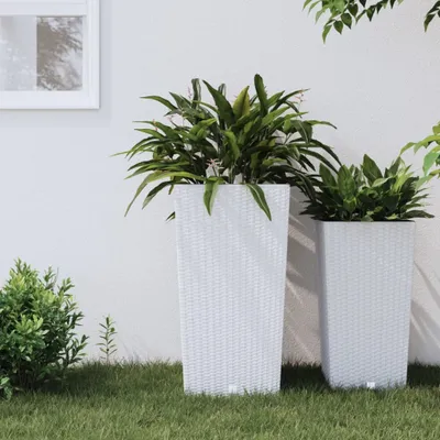 Obrázok produktu pre Kvetináč s vyberateľnou vložkou biely 21 / 49 l PP ratan