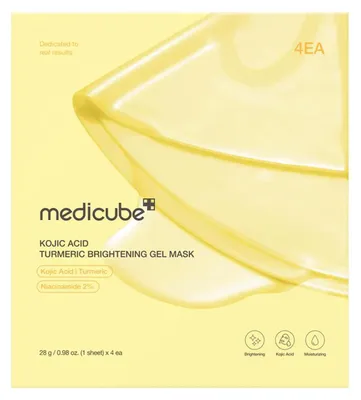 Immagine prodotto di medicube Maschera gel illuminante all'acido kojico e alla curcuma Confezione da 4 pezzi